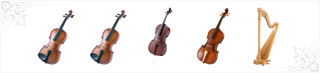 五重奏の楽器のイメージ